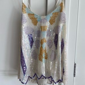 Free people, sequenced top, size L